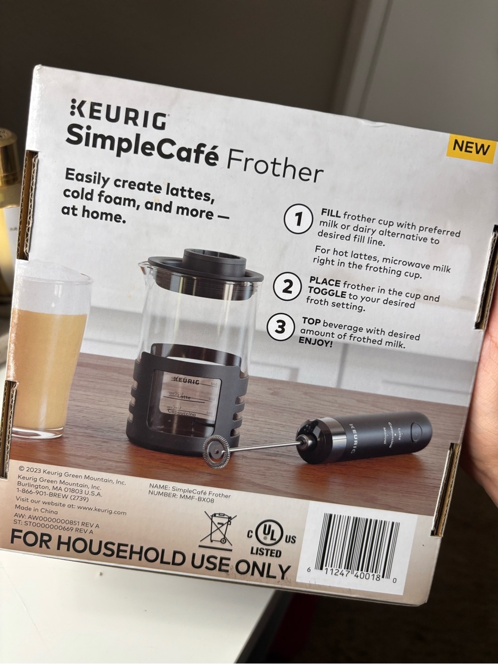 Keurig SimpleCafé Frother – Black NWT